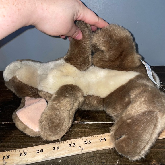 Animal Alley Plush Bunny Rabbit Lop Ear Tan Brown Toys R Us Stuffed Stuffy Vtg - Picture 9 of 9